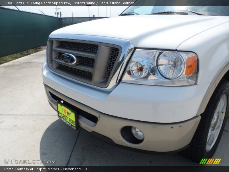 Oxford White / Tan/Castaño Leather 2008 Ford F150 King Ranch SuperCrew