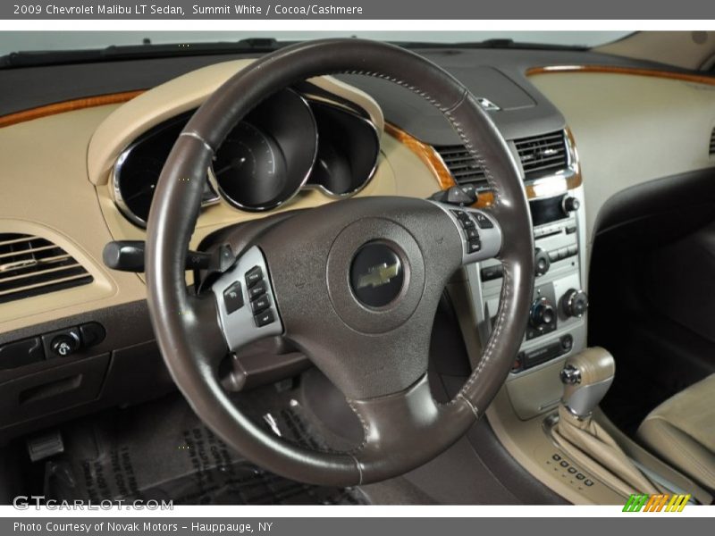 Summit White / Cocoa/Cashmere 2009 Chevrolet Malibu LT Sedan