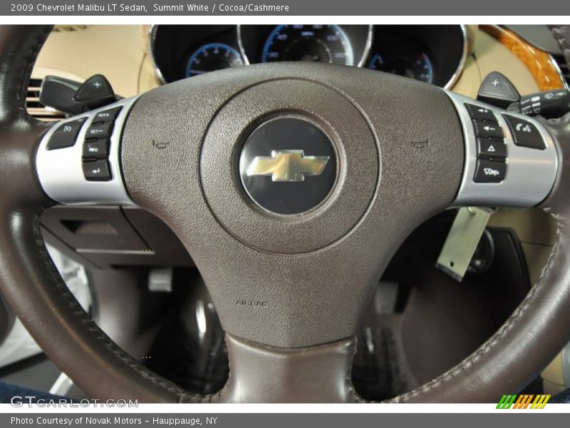 Summit White / Cocoa/Cashmere 2009 Chevrolet Malibu LT Sedan