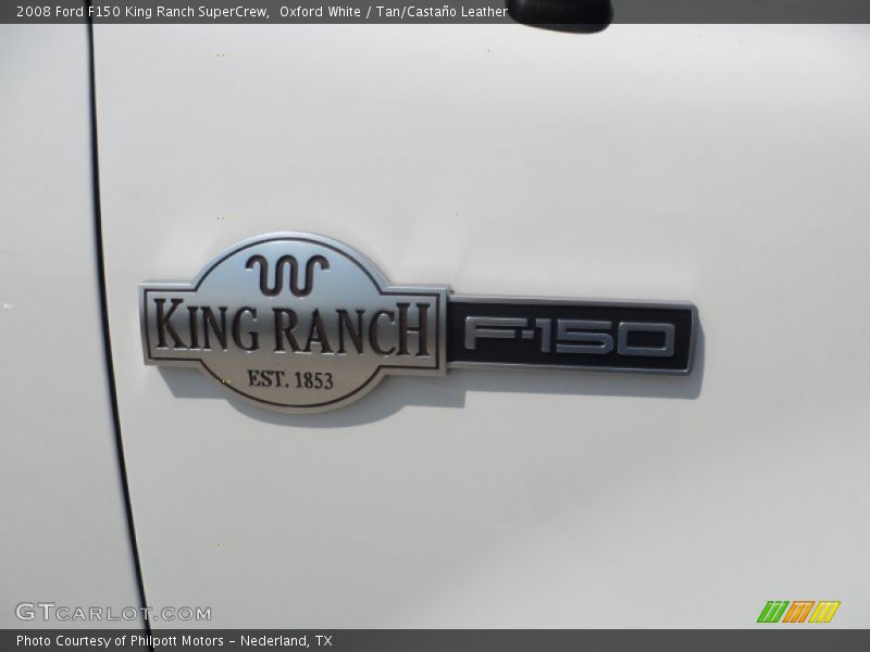 Oxford White / Tan/Castaño Leather 2008 Ford F150 King Ranch SuperCrew