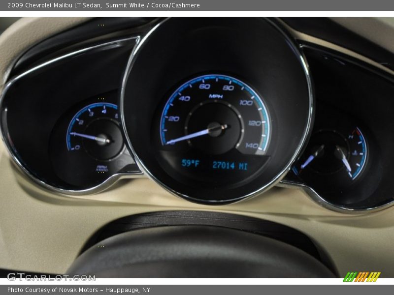 Summit White / Cocoa/Cashmere 2009 Chevrolet Malibu LT Sedan