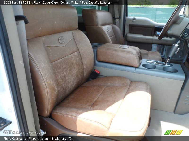 Oxford White / Tan/Castaño Leather 2008 Ford F150 King Ranch SuperCrew