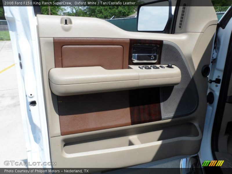 Oxford White / Tan/Castaño Leather 2008 Ford F150 King Ranch SuperCrew