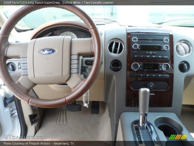 Oxford White / Tan/Castaño Leather 2008 Ford F150 King Ranch SuperCrew