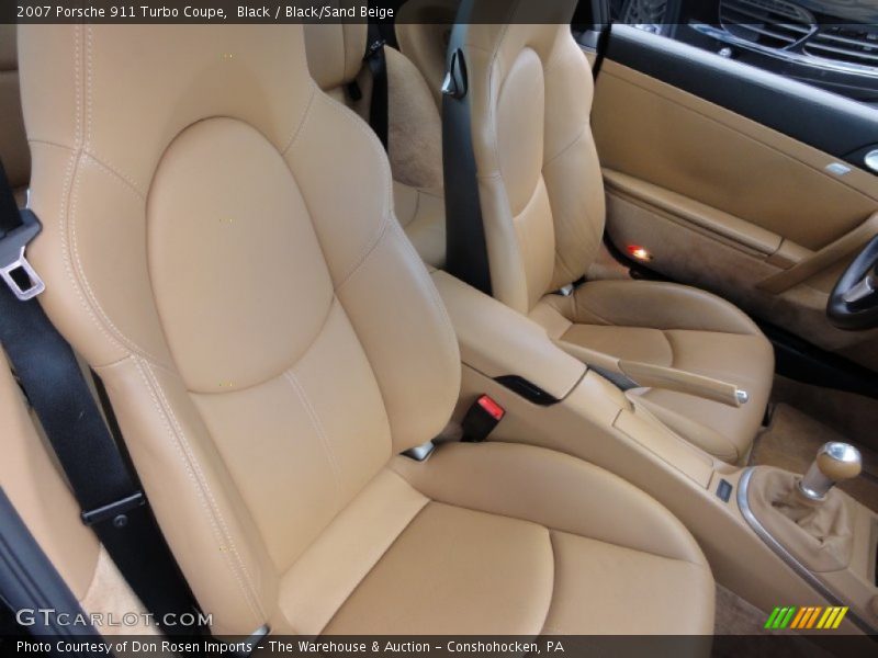 Black / Black/Sand Beige 2007 Porsche 911 Turbo Coupe