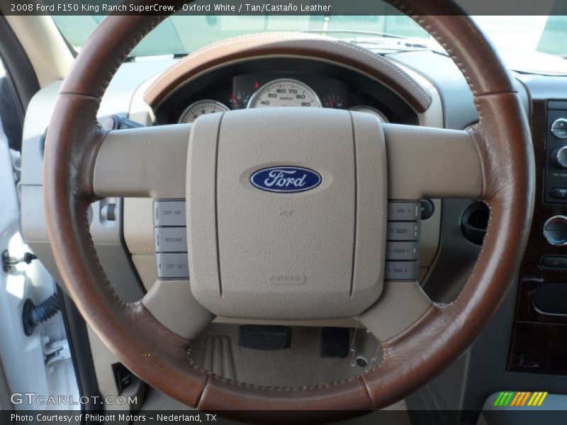 Oxford White / Tan/Castaño Leather 2008 Ford F150 King Ranch SuperCrew