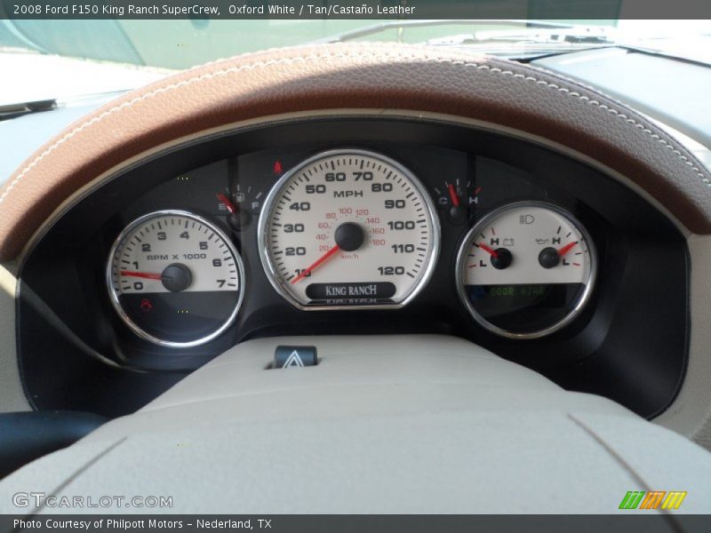 Oxford White / Tan/Castaño Leather 2008 Ford F150 King Ranch SuperCrew