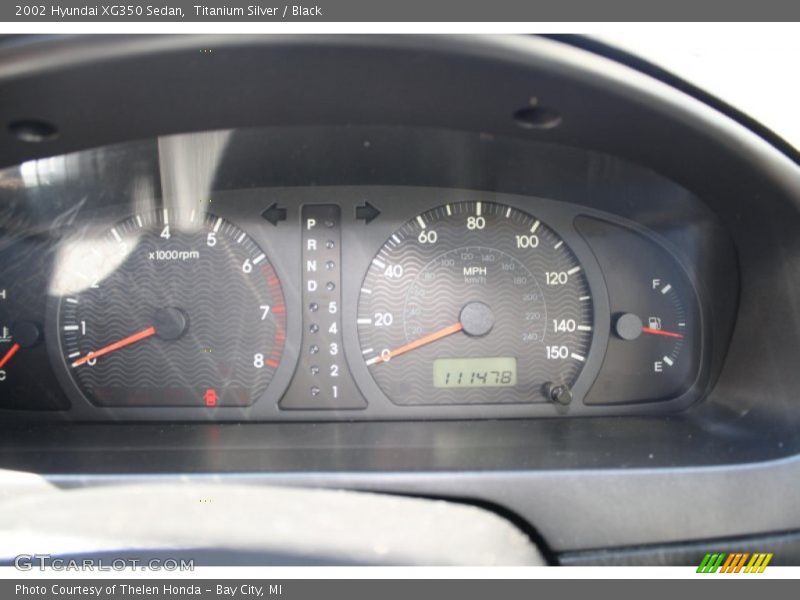 Titanium Silver / Black 2002 Hyundai XG350 Sedan