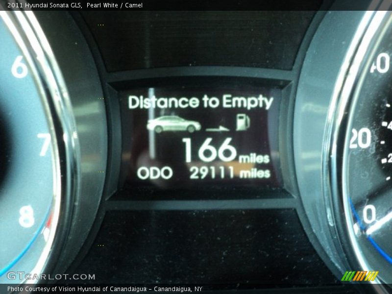 Pearl White / Camel 2011 Hyundai Sonata GLS