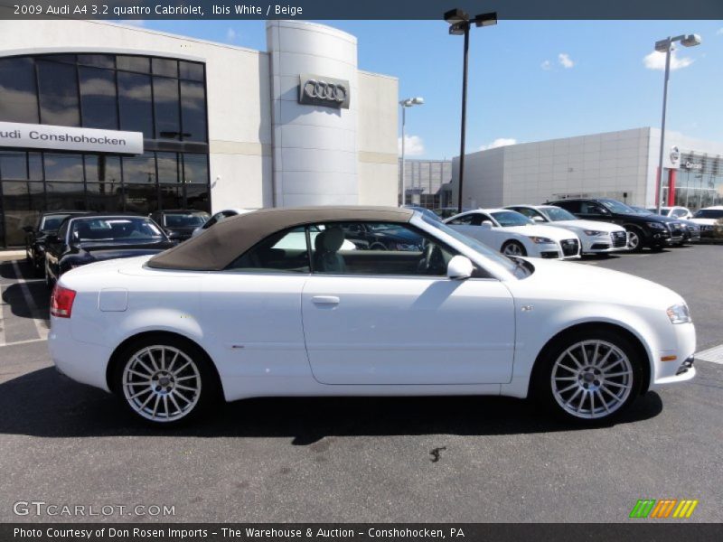 Ibis White / Beige 2009 Audi A4 3.2 quattro Cabriolet