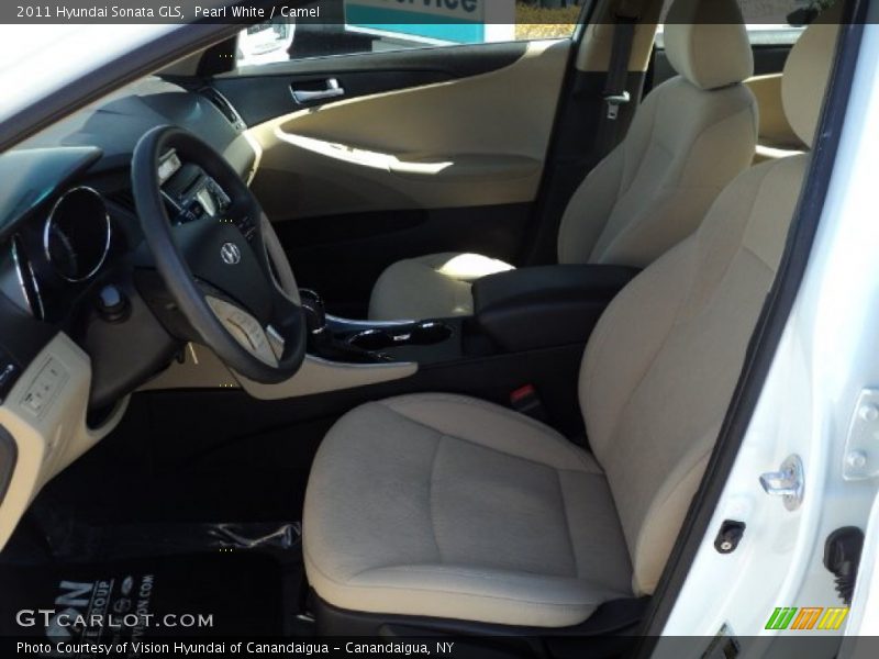 Pearl White / Camel 2011 Hyundai Sonata GLS