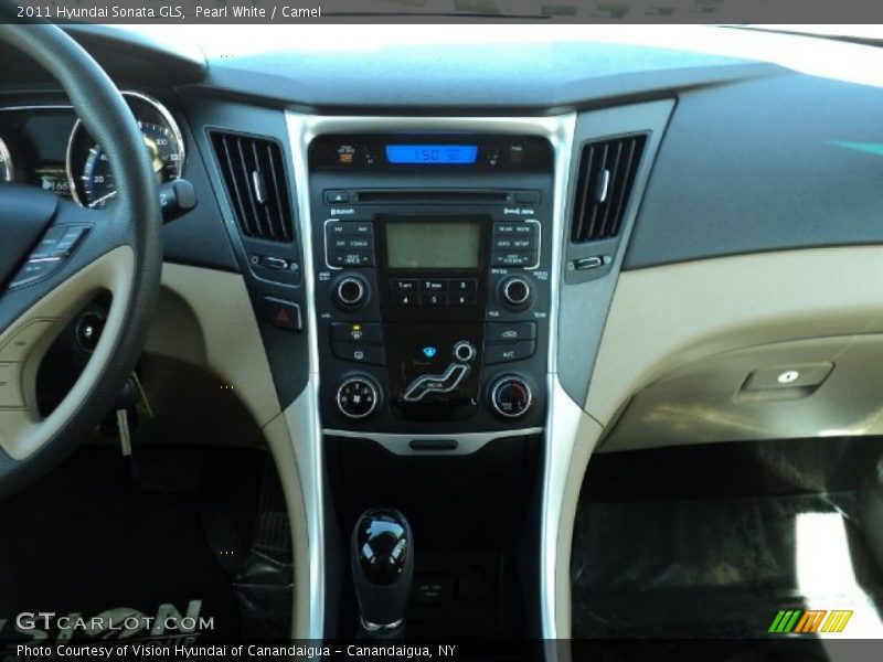 Pearl White / Camel 2011 Hyundai Sonata GLS