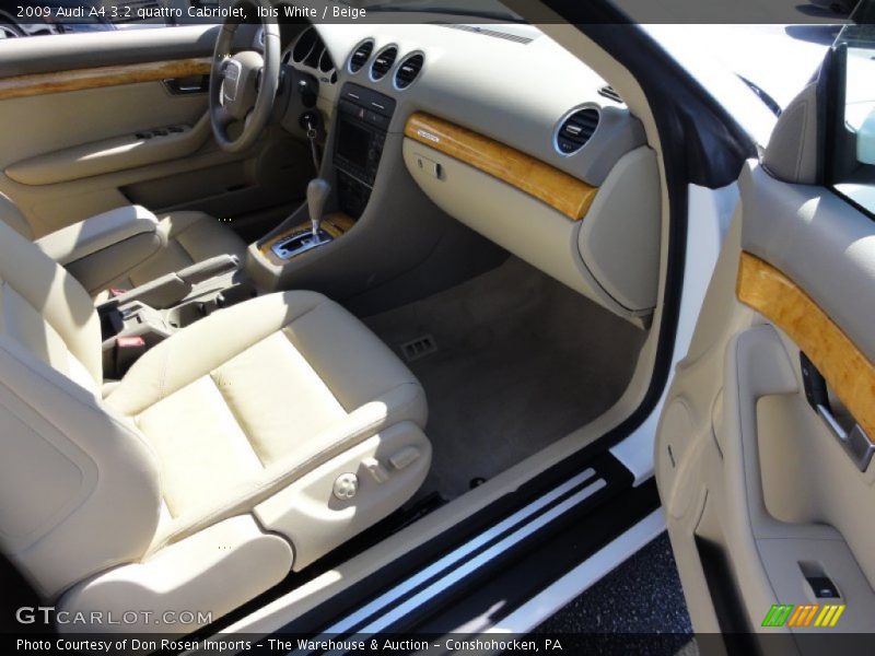 Ibis White / Beige 2009 Audi A4 3.2 quattro Cabriolet