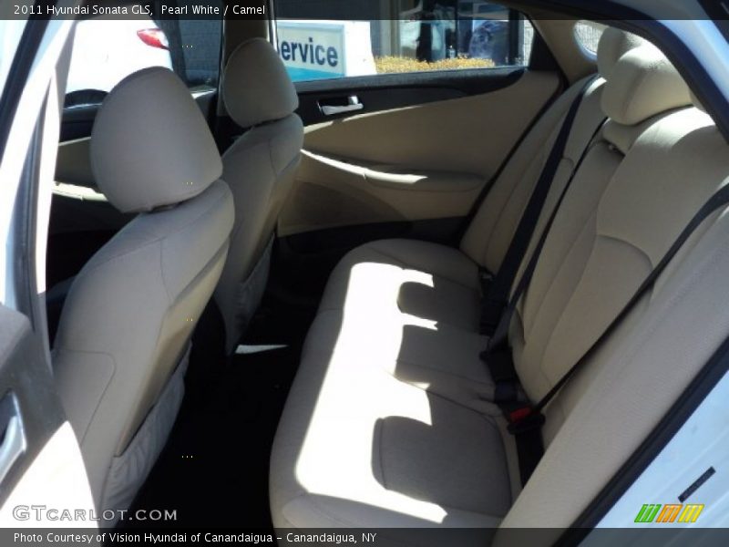 Pearl White / Camel 2011 Hyundai Sonata GLS