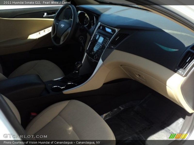 Pearl White / Camel 2011 Hyundai Sonata GLS