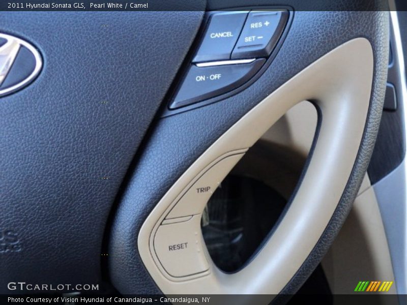 Pearl White / Camel 2011 Hyundai Sonata GLS