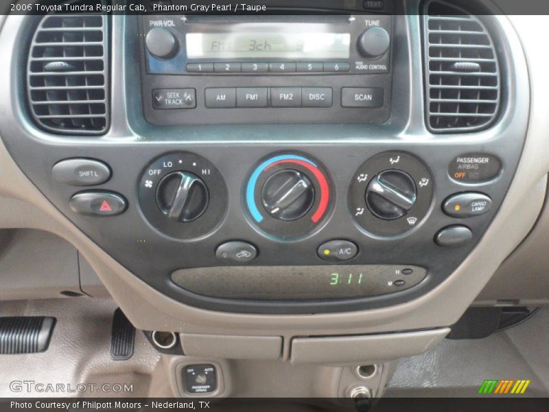 Controls of 2006 Tundra Regular Cab