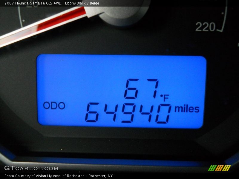 Ebony Black / Beige 2007 Hyundai Santa Fe GLS 4WD