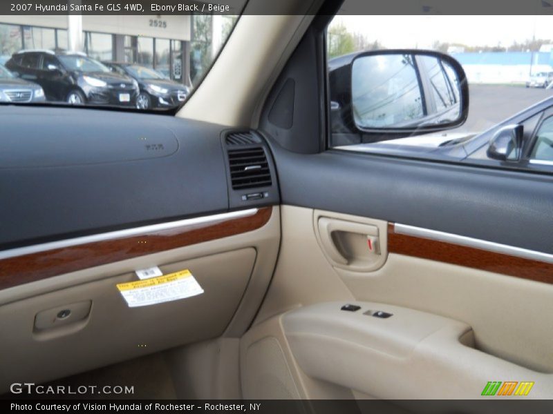 Ebony Black / Beige 2007 Hyundai Santa Fe GLS 4WD