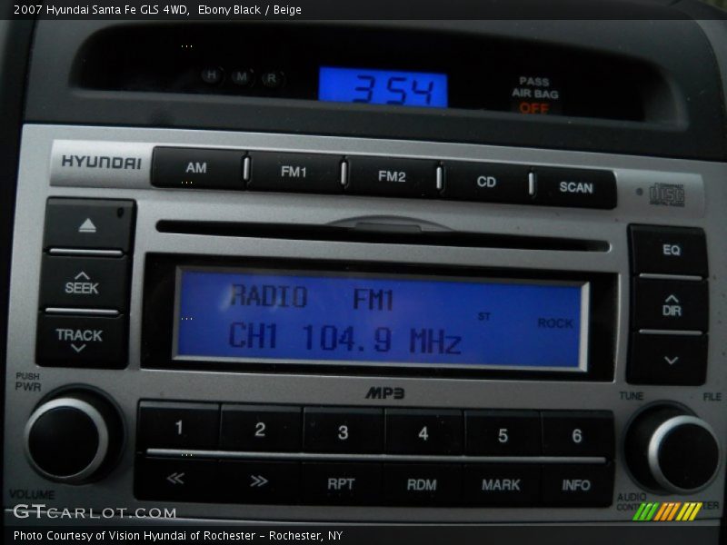 Ebony Black / Beige 2007 Hyundai Santa Fe GLS 4WD