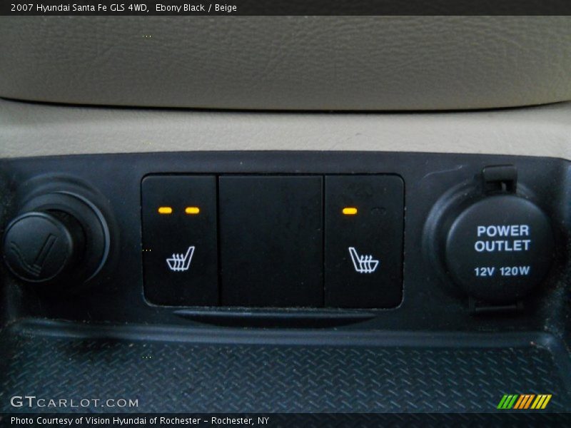 Ebony Black / Beige 2007 Hyundai Santa Fe GLS 4WD