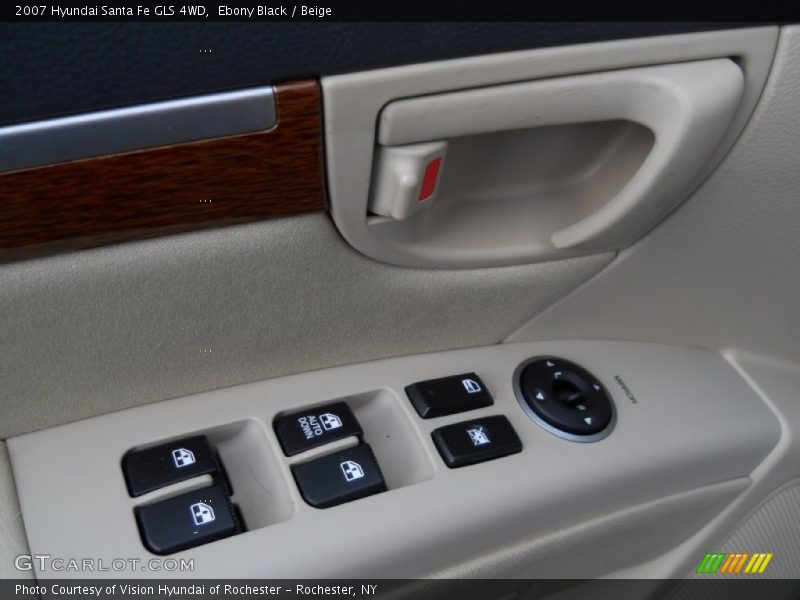 Ebony Black / Beige 2007 Hyundai Santa Fe GLS 4WD