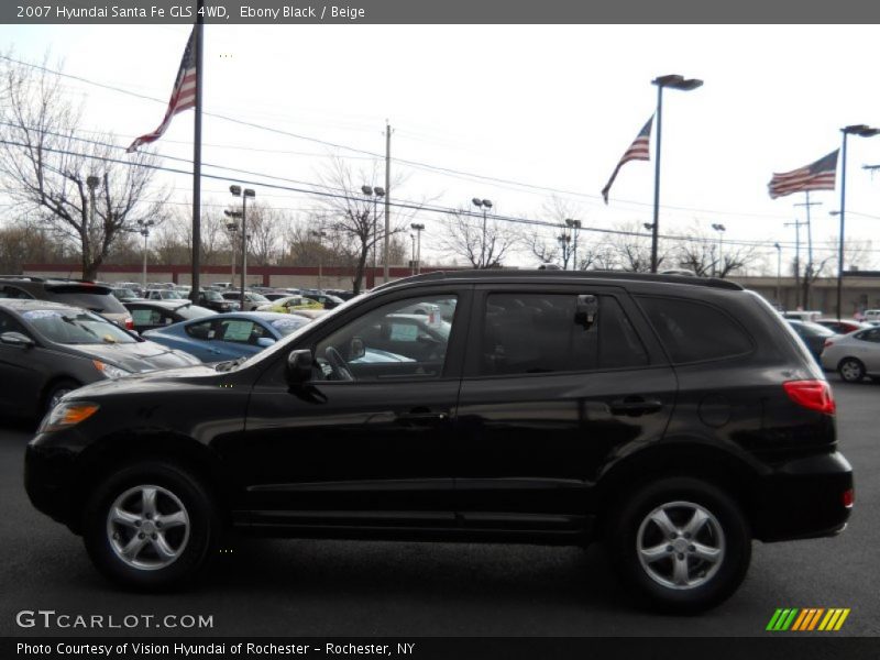 Ebony Black / Beige 2007 Hyundai Santa Fe GLS 4WD