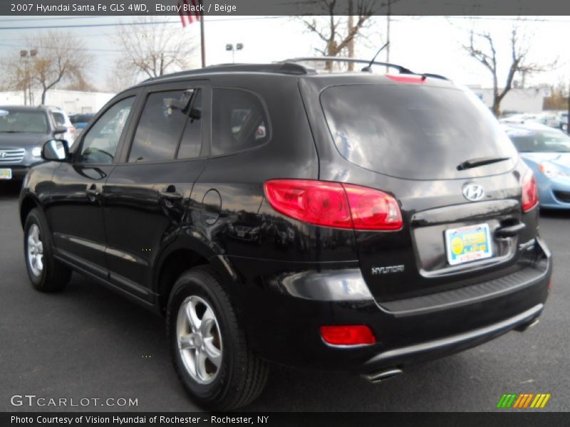 Ebony Black / Beige 2007 Hyundai Santa Fe GLS 4WD