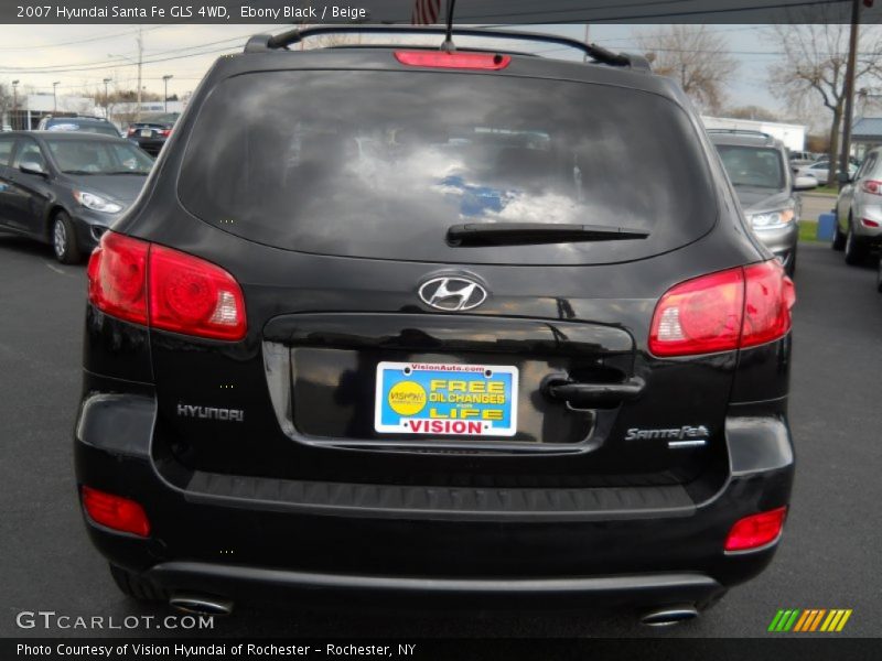 Ebony Black / Beige 2007 Hyundai Santa Fe GLS 4WD