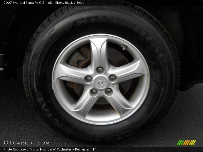 Ebony Black / Beige 2007 Hyundai Santa Fe GLS 4WD