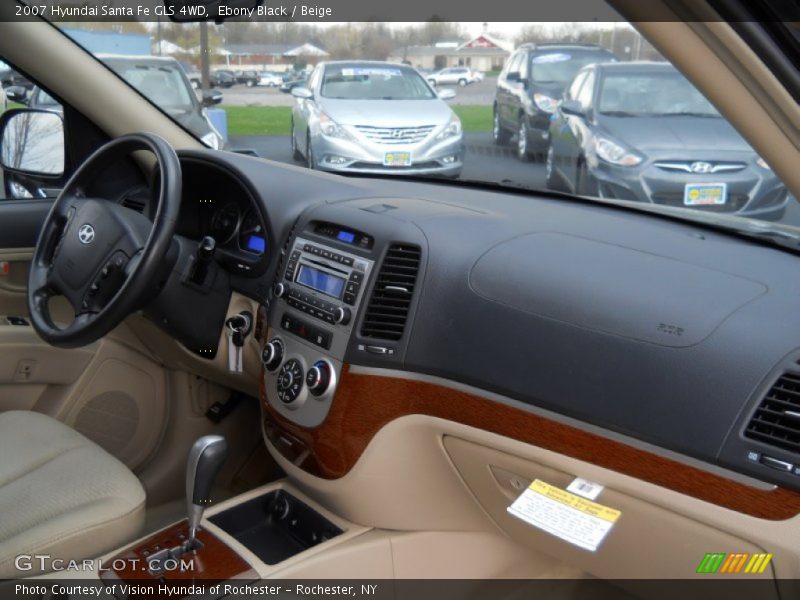 Ebony Black / Beige 2007 Hyundai Santa Fe GLS 4WD