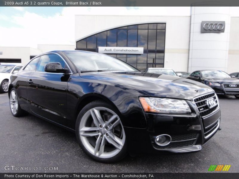 Brilliant Black / Black 2009 Audi A5 3.2 quattro Coupe