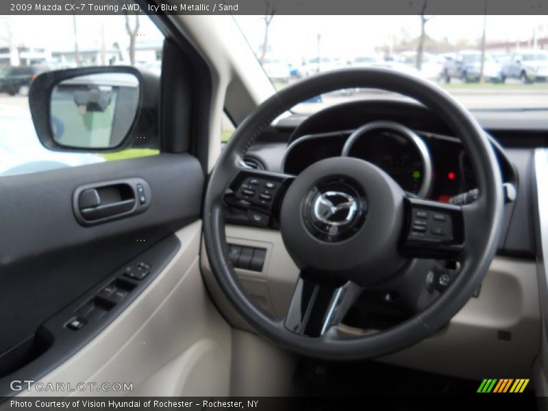 Icy Blue Metallic / Sand 2009 Mazda CX-7 Touring AWD
