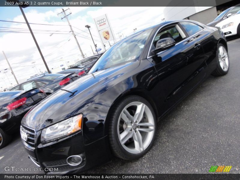 Brilliant Black / Black 2009 Audi A5 3.2 quattro Coupe