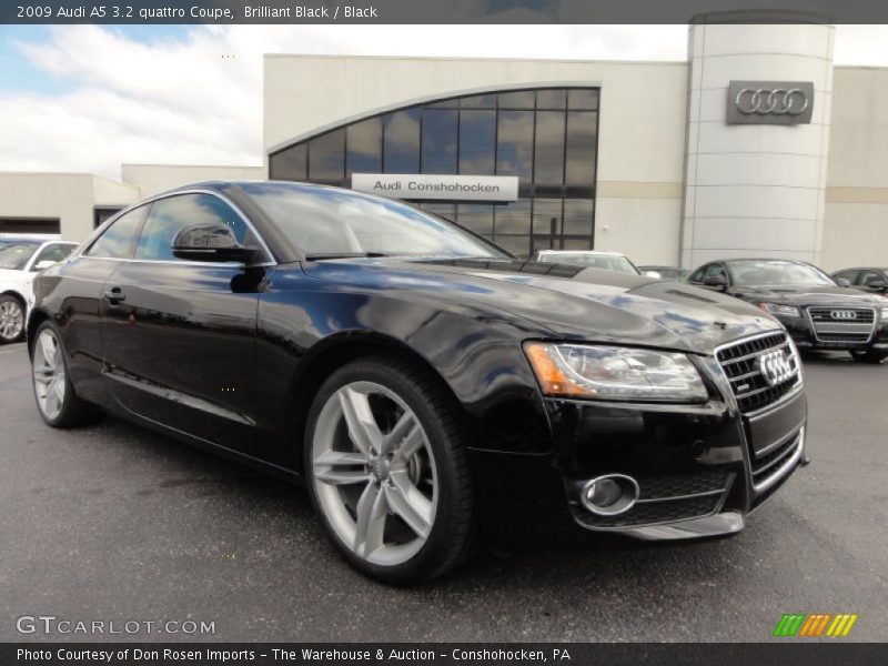 Brilliant Black / Black 2009 Audi A5 3.2 quattro Coupe