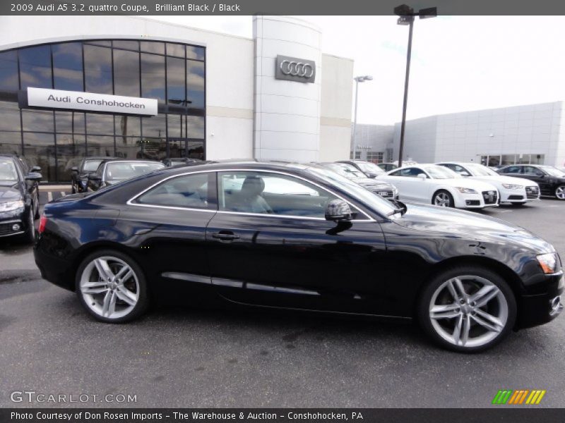 Brilliant Black / Black 2009 Audi A5 3.2 quattro Coupe