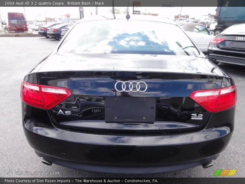 Brilliant Black / Black 2009 Audi A5 3.2 quattro Coupe