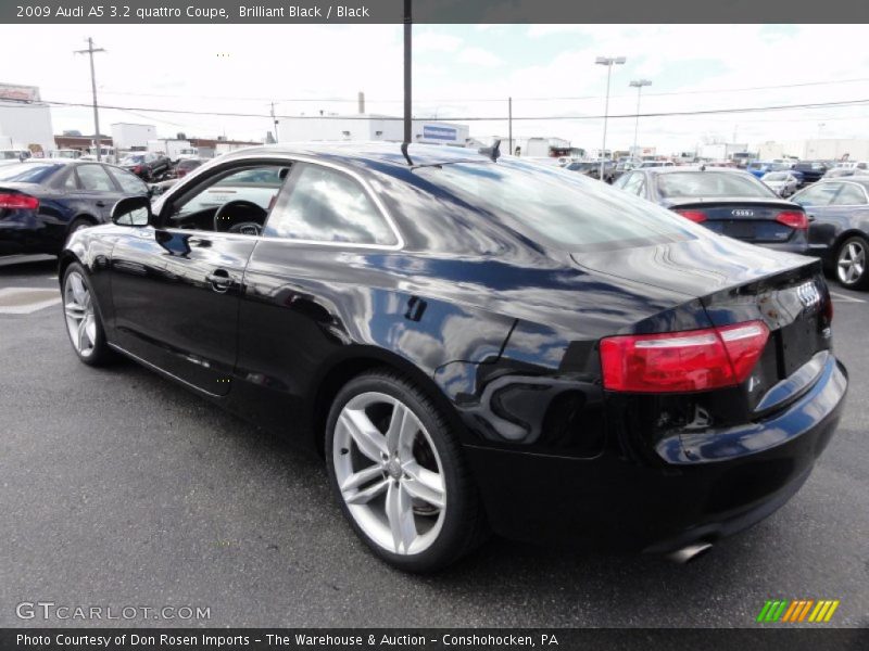 Brilliant Black / Black 2009 Audi A5 3.2 quattro Coupe