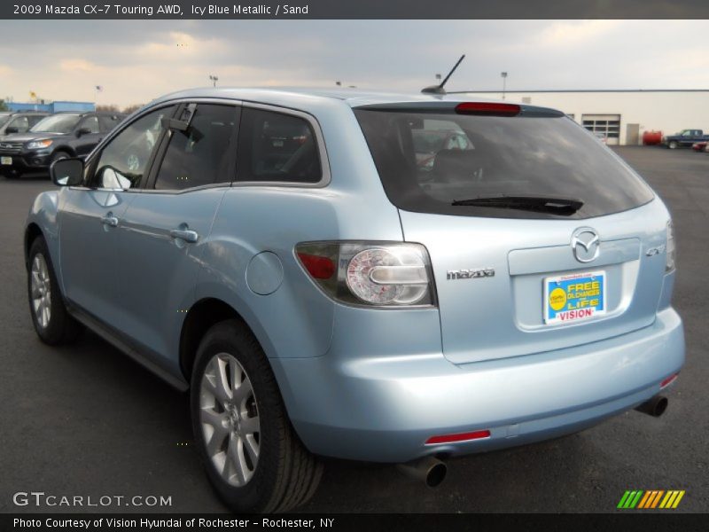 Icy Blue Metallic / Sand 2009 Mazda CX-7 Touring AWD