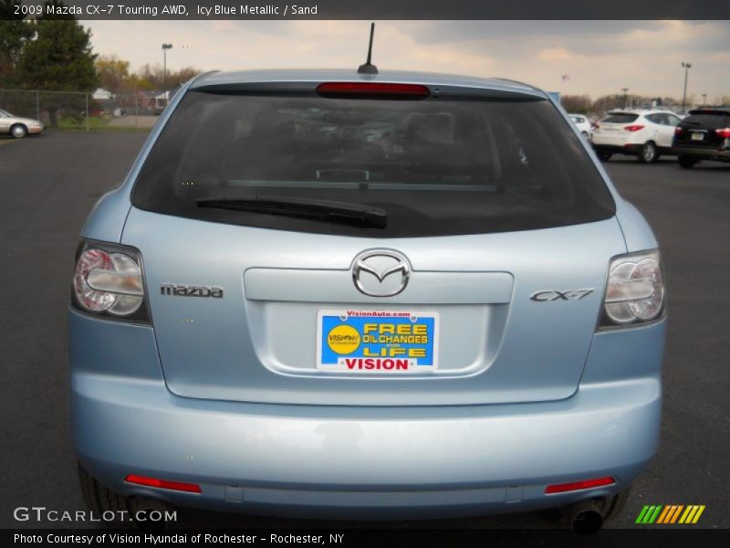 Icy Blue Metallic / Sand 2009 Mazda CX-7 Touring AWD