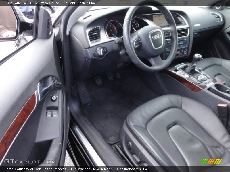 Brilliant Black / Black 2009 Audi A5 3.2 quattro Coupe