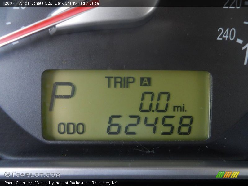 Dark Cherry Red / Beige 2007 Hyundai Sonata GLS