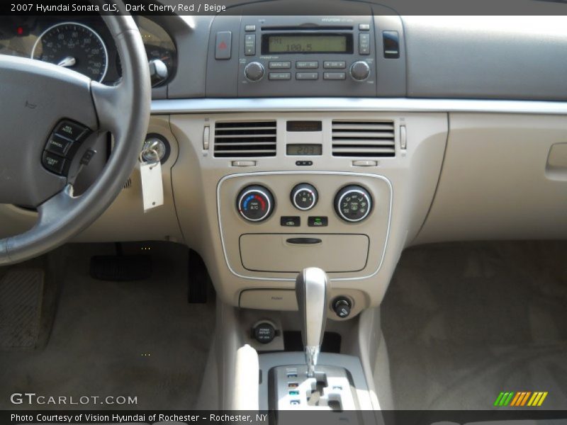 Dark Cherry Red / Beige 2007 Hyundai Sonata GLS