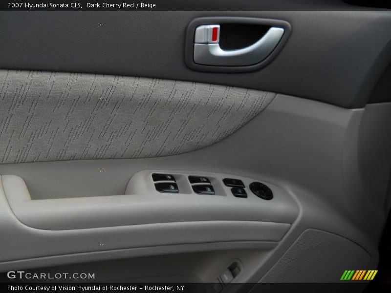 Dark Cherry Red / Beige 2007 Hyundai Sonata GLS