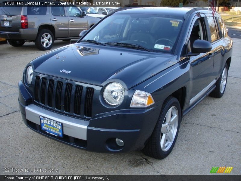 Steel Blue Metallic / Dark Slate Gray 2008 Jeep Compass Limited