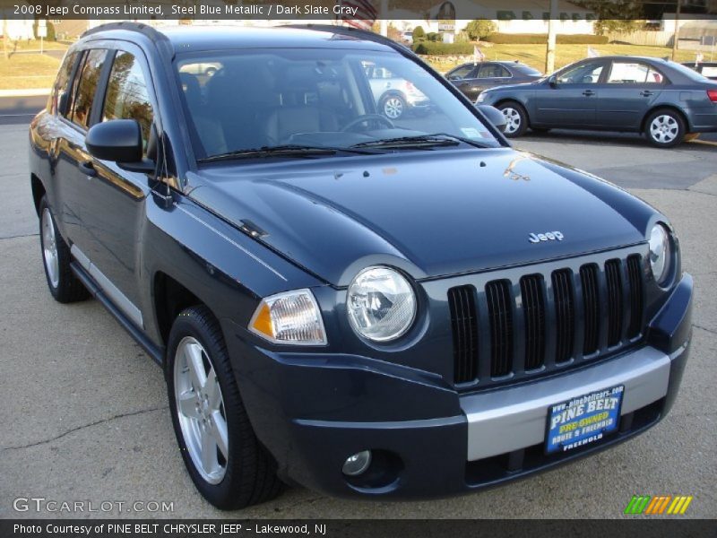 Steel Blue Metallic / Dark Slate Gray 2008 Jeep Compass Limited