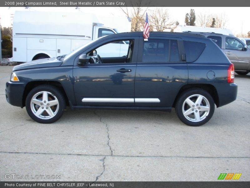 Steel Blue Metallic / Dark Slate Gray 2008 Jeep Compass Limited