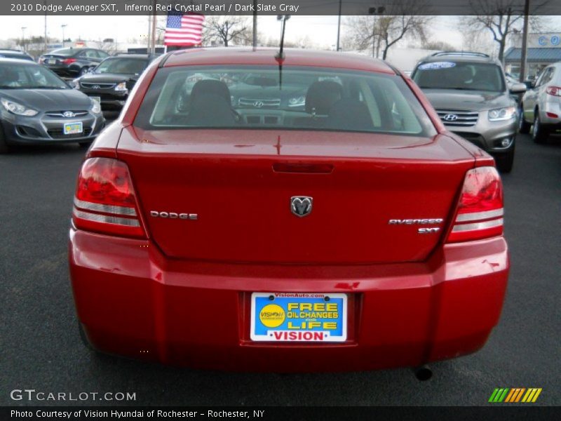 Inferno Red Crystal Pearl / Dark Slate Gray 2010 Dodge Avenger SXT