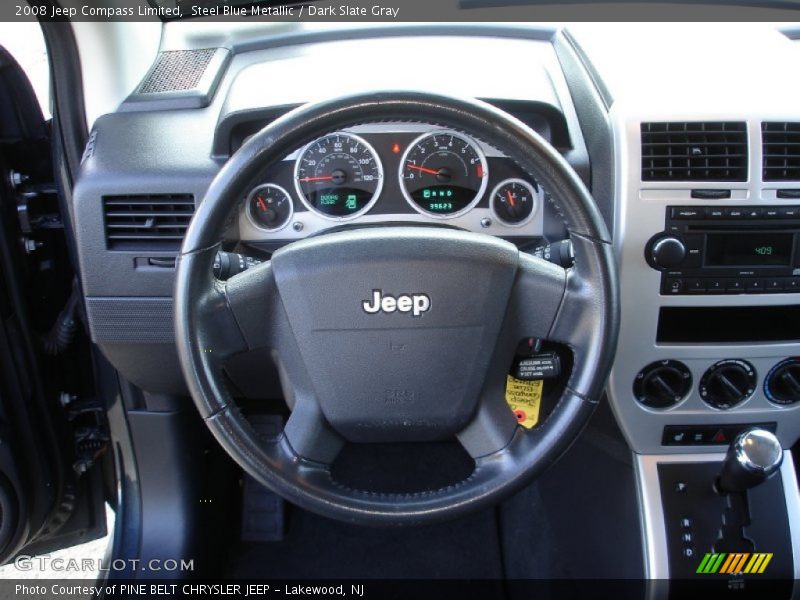 Steel Blue Metallic / Dark Slate Gray 2008 Jeep Compass Limited