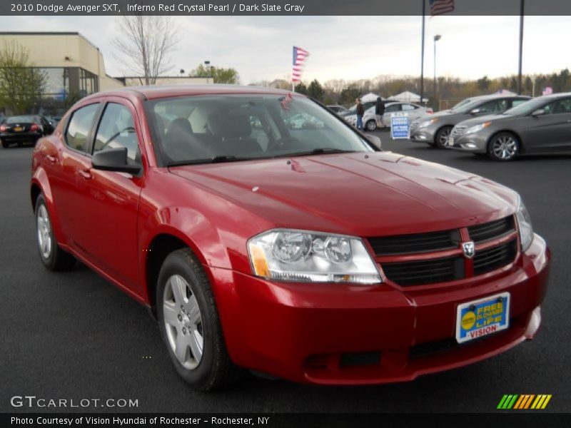 Inferno Red Crystal Pearl / Dark Slate Gray 2010 Dodge Avenger SXT